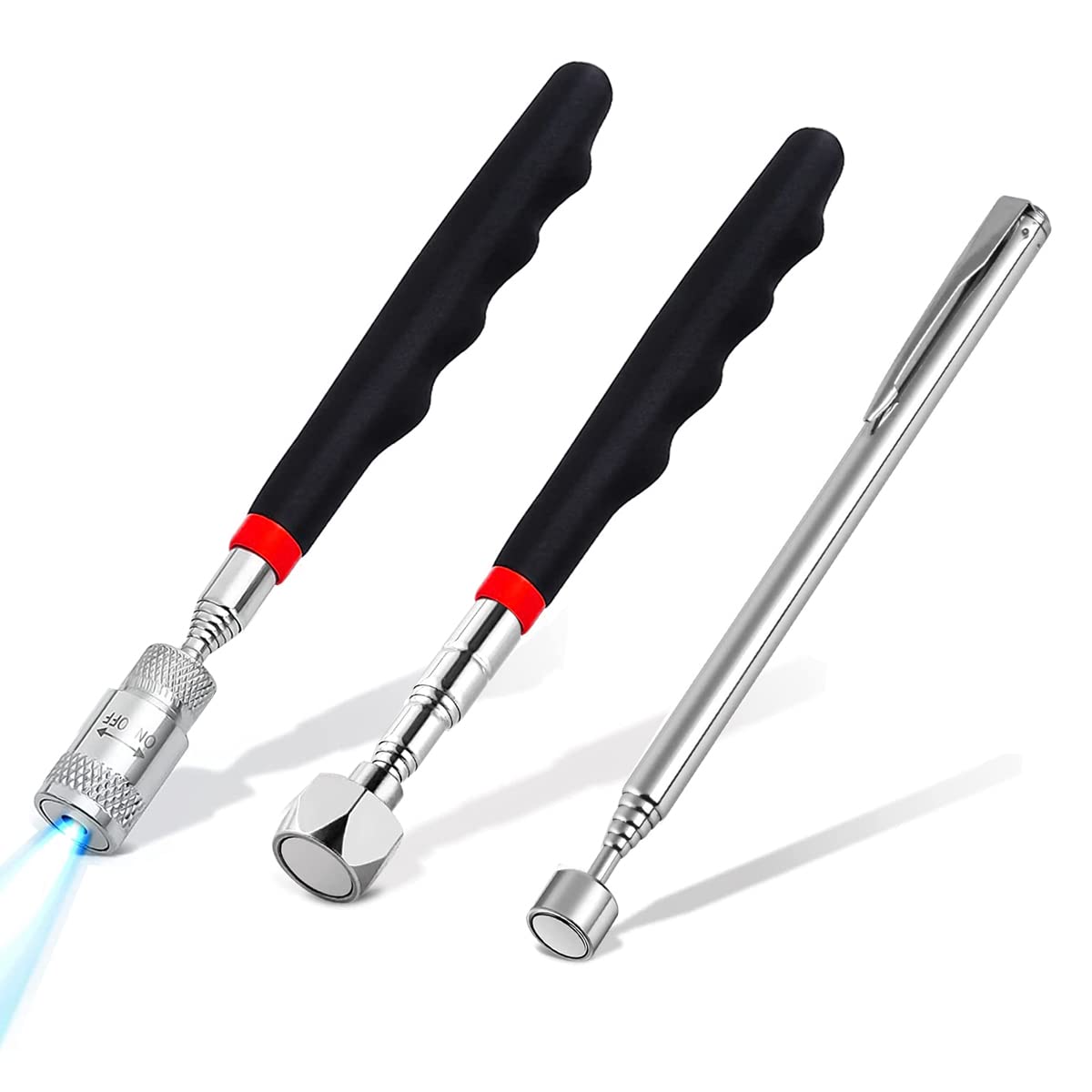 Serplex Magnetic Pickup Tool with LED Lights, 3Pcs Telescoping Magnet Pick Up Gadget Tool for Men, DIY Handyman, Father/Dad, Husband, Gifts for Men, Magnet Sticks for Hard to Reach Places Serplex Magnetic Pickup Tool with LED Lights, 3Pcs Telescoping Magnet Pick Up Gadget Tool for Men, DIY Handyman, Father/Dad, Husband, Gifts for Men, Magnet Sticks for Hard to Reach Places